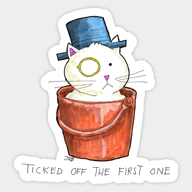 Dapper Cat - Bucket list Sticker by johnnybuzt